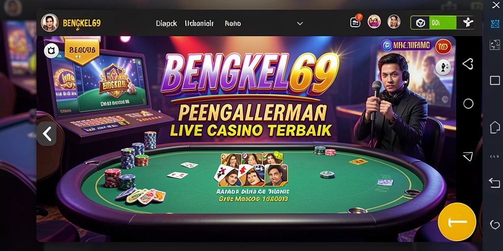 Tampilan permainan Live Casino yang mendebarkan di BENGKEL69.