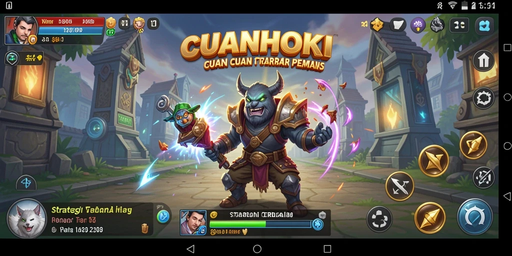 Tampilan menarik dari gameplay strategis CUANHOKI.