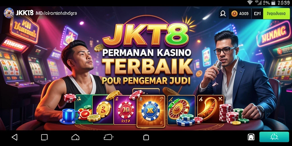 Screenshot JKT8 menunjukkan permainan Kasino yang seru dan menarik.