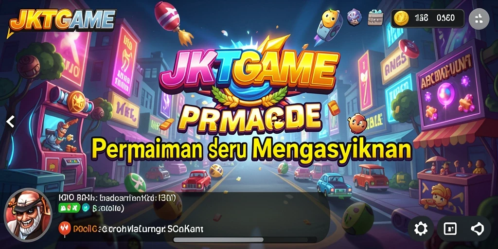Screenshot utama JKTGAME menampilkan gameplay seru dan menarik.