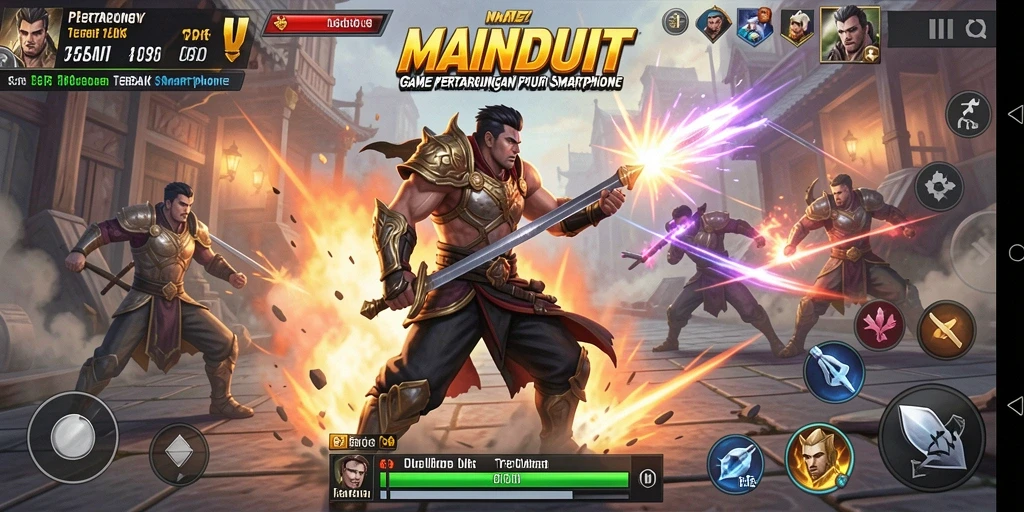 Gameplay mendebarkan di arena pertarungan MAINDUIT.