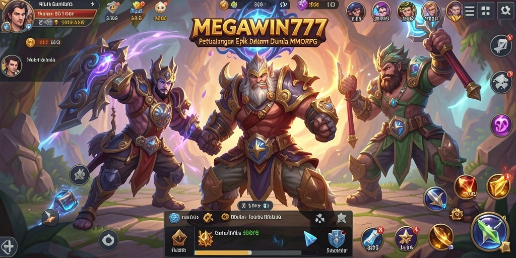 Tampilan gameplay MMORPG yang menegangkan di dalam MEGAWIN777.