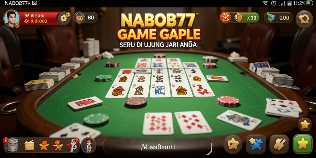 Tampilan menarik dari gameplay Gaple yang seru.