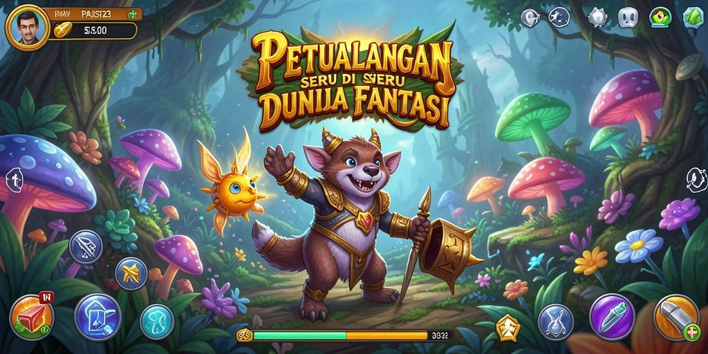 Screenshot gameplay PAUS123 yang menunjukkan petualangan seru dalam dunia fantasi.