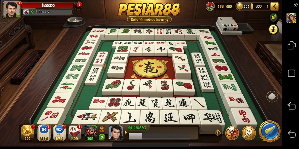 Tampilan gameplay PESIAR88 yang menampilkan suasana Mahjong yang seru.